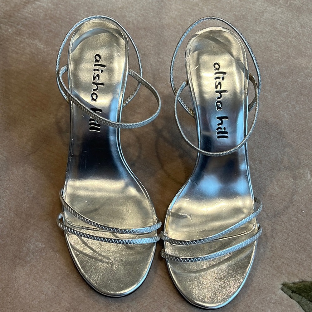 Silver Alisha Hill Heels